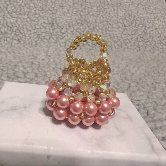 Swarovski Crystals Little Cute Pink Purse - Picture 3 of 7